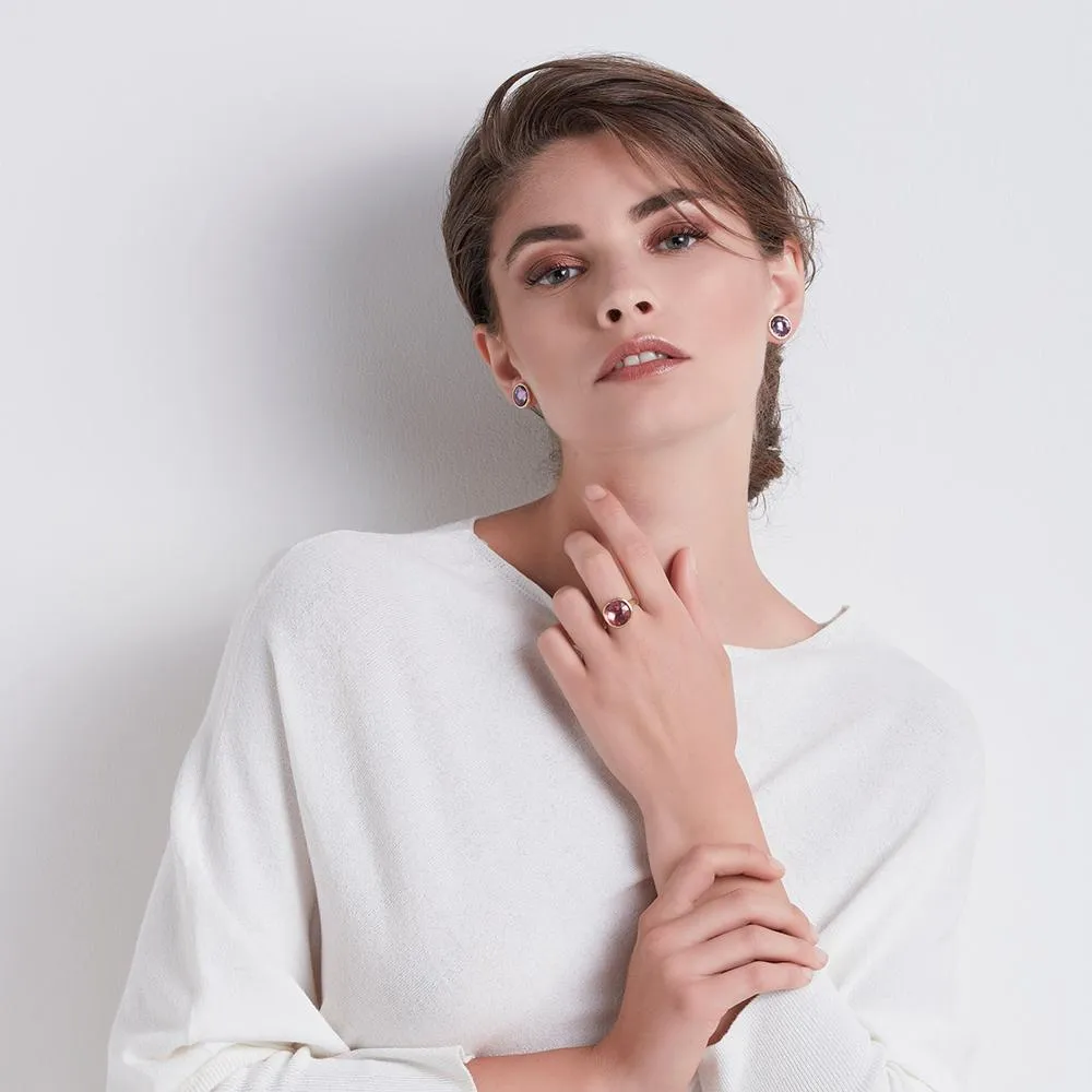 Marco Bicego Jaipur 18ct Yellow Gold Amethyst Stud Earrings sold by Jura Watches product image thumbnail 2