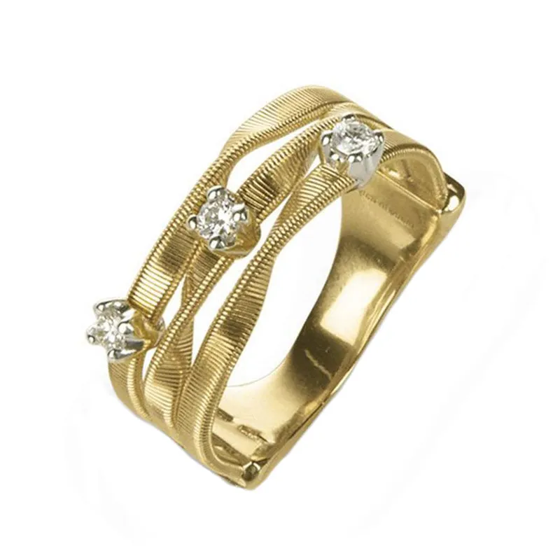 Marco Bicego Marrakech 18ct Yellow Gold 0.15ct Diamond Ring sold by Jura Watches