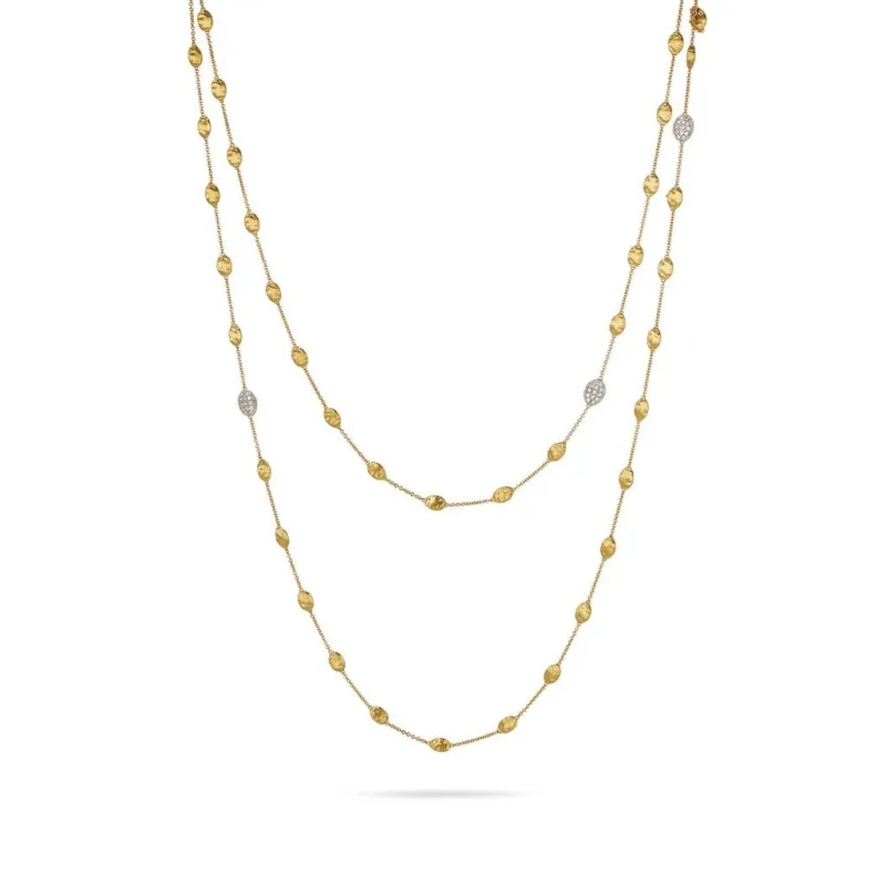 Marco Bicego Siviglia 18ct Yellow Gold 0.60ct Diamond Necklace sold by Jura Watches