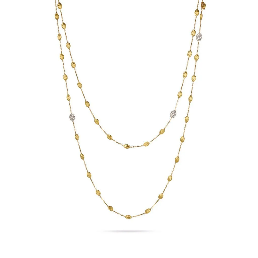 Marco Bicego Siviglia 18ct Yellow Gold 0.60ct Diamond Necklace sold by Jura Watches