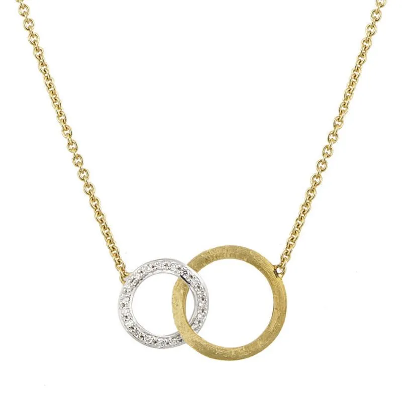 Marco Bicego Jaipur Link 18ct Yellow Gold 0.14ct Diamond Necklace sold by Jura Watches