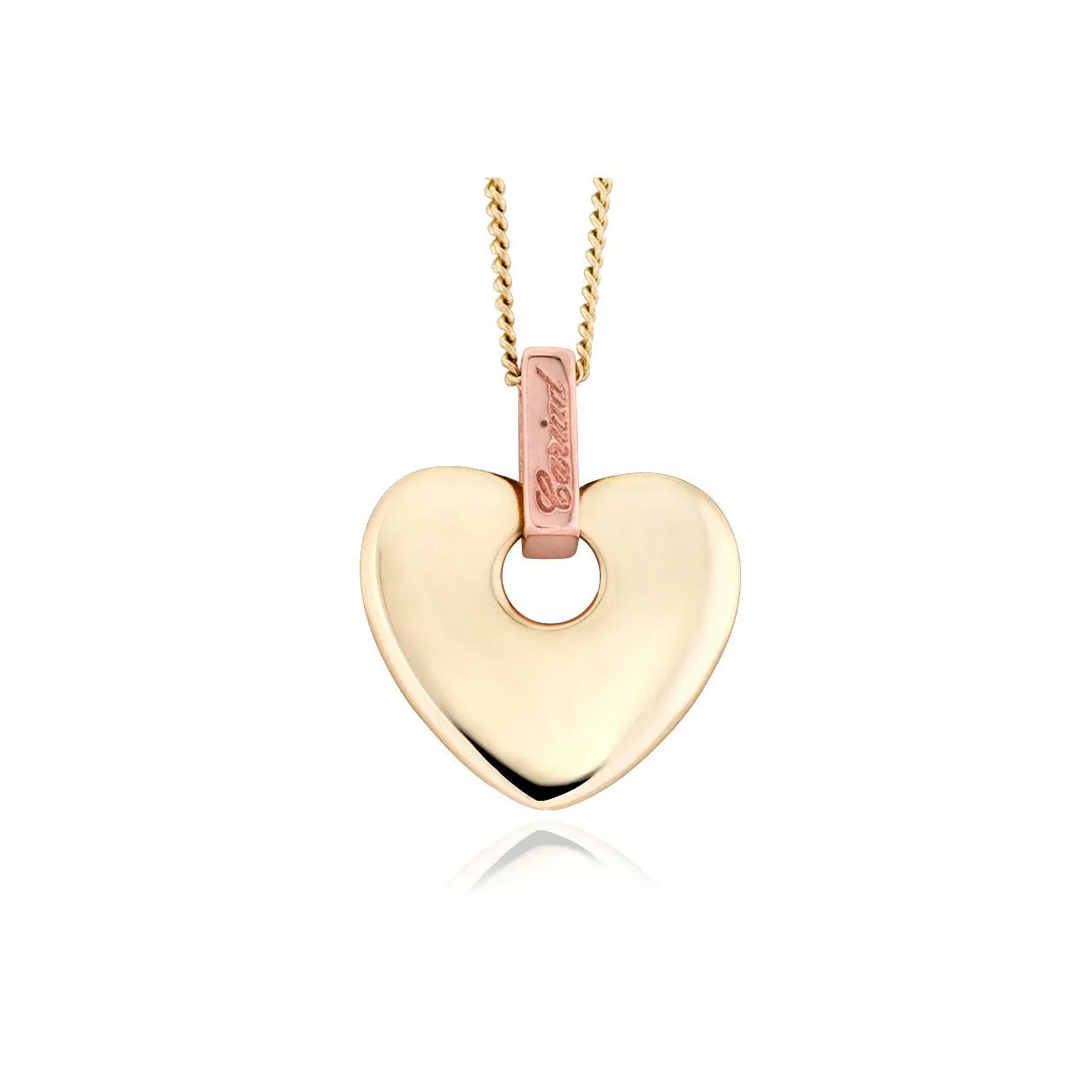 Clogau Cariad Yellow And Rose Gold Diamond Pendant sold by Jura Watches