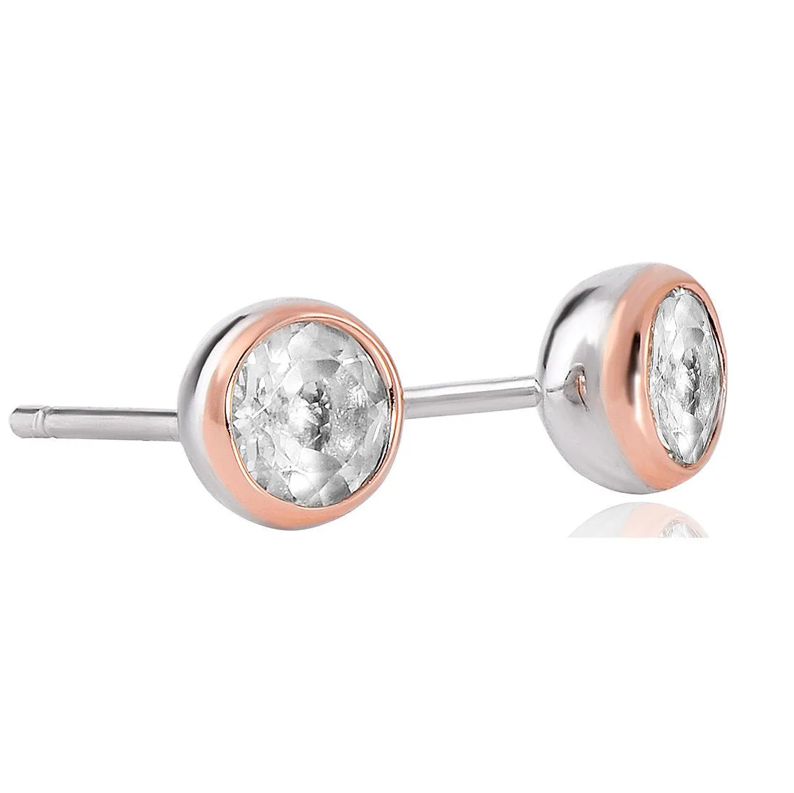 Clogau Celebration Sterling Silver White Topaz Stud Earrings sold by Jura Watches