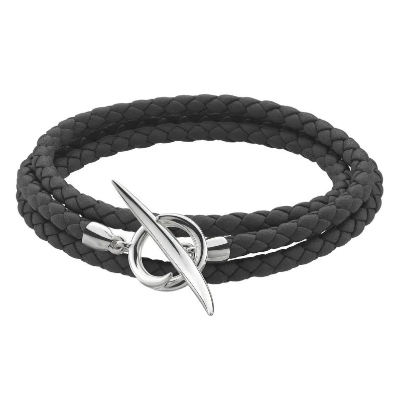 Shaun Leane Quill Sterling Silver Black Wrap Bracelet sold by Jura Watches