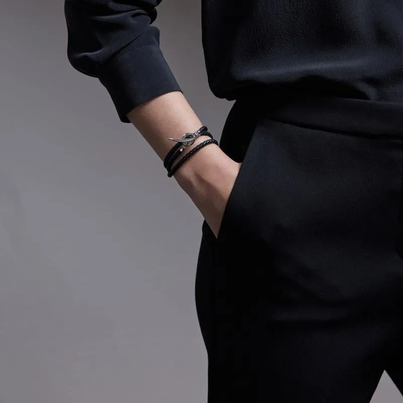 Shaun Leane Quill Sterling Silver Black Wrap Bracelet sold by Jura Watches product image thumbnail 2