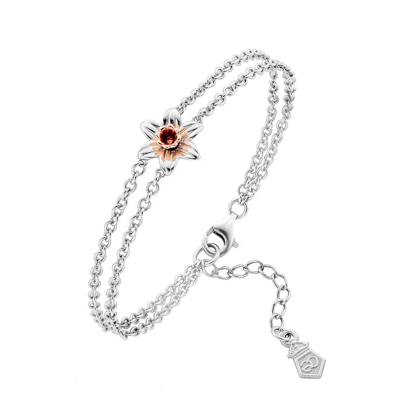Clogau Daffodil Sterling Silver Bracelet sold by Jura Watches