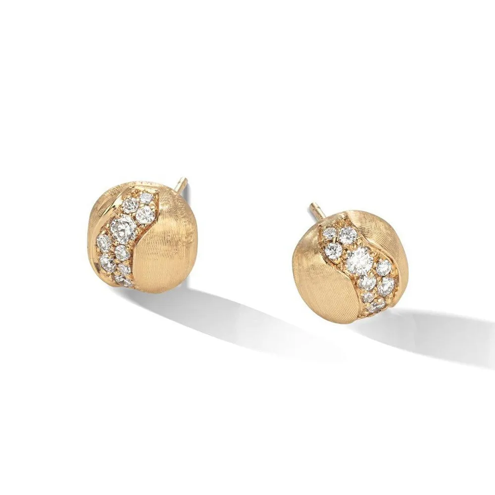 Marco Bicego Africa 18ct Yellow Gold Diamond Stud Earrings sold by Jura Watches