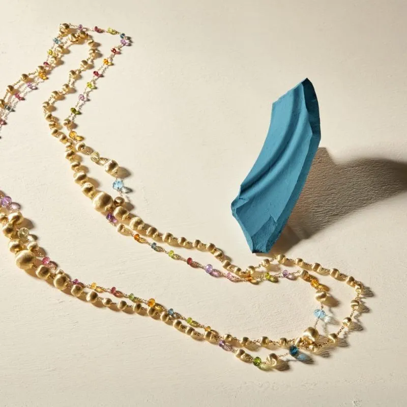 Marco Bicego Africa 18ct Yellow Gold Mixed Stone Necklace sold by Jura Watches product image thumbnail 2