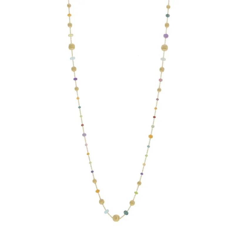 Marco Bicego Africa 18ct Yellow Gold Mixed Stone Necklace sold by Jura Watches