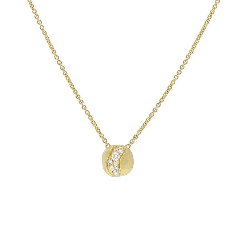 Marco Bicego Africa 18ct Yellow Gold 0.22ct Diamond Necklace sold by Jura Watches