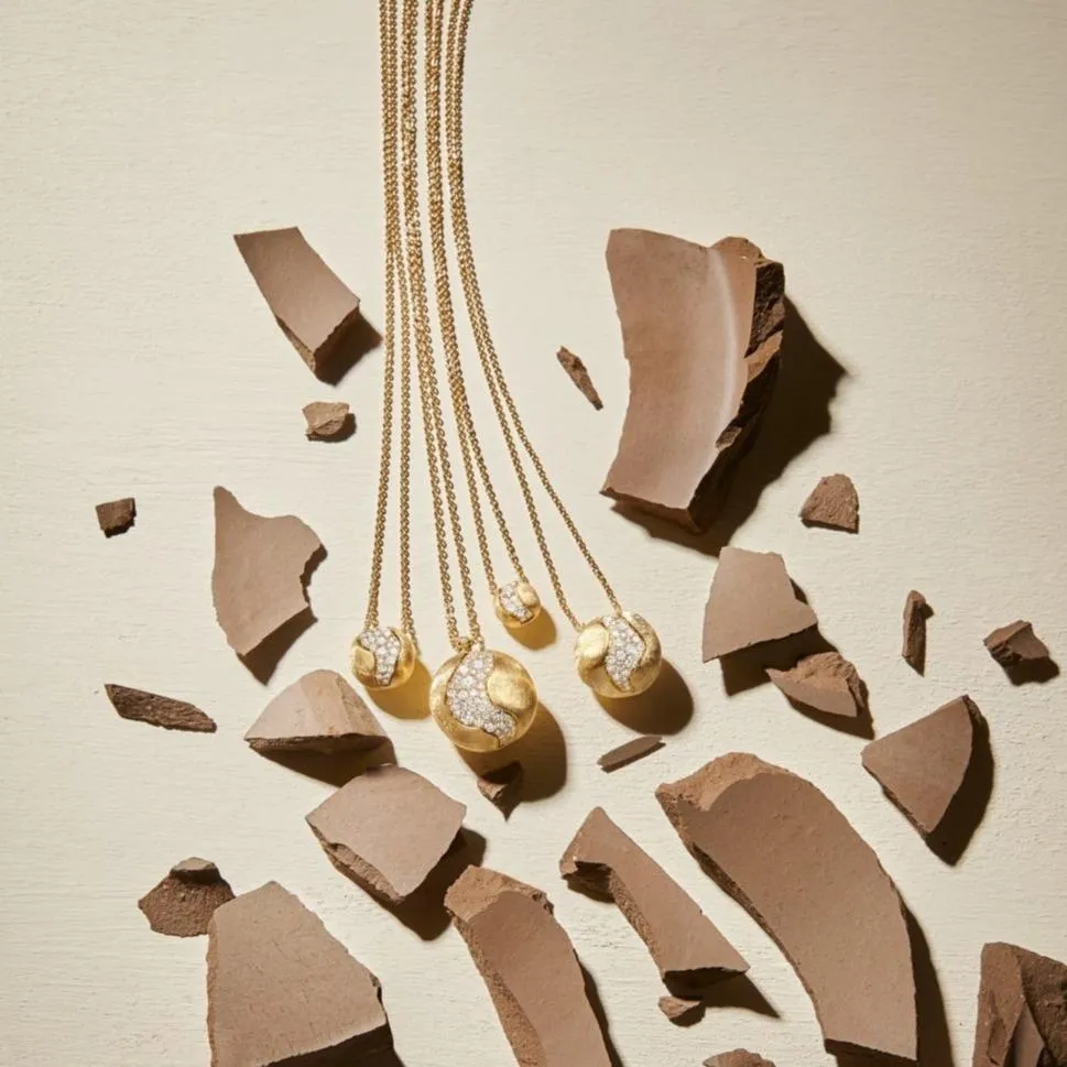 Marco Bicego Africa 18ct Yellow Gold 0.22ct Diamond Necklace sold by Jura Watches product image thumbnail 2