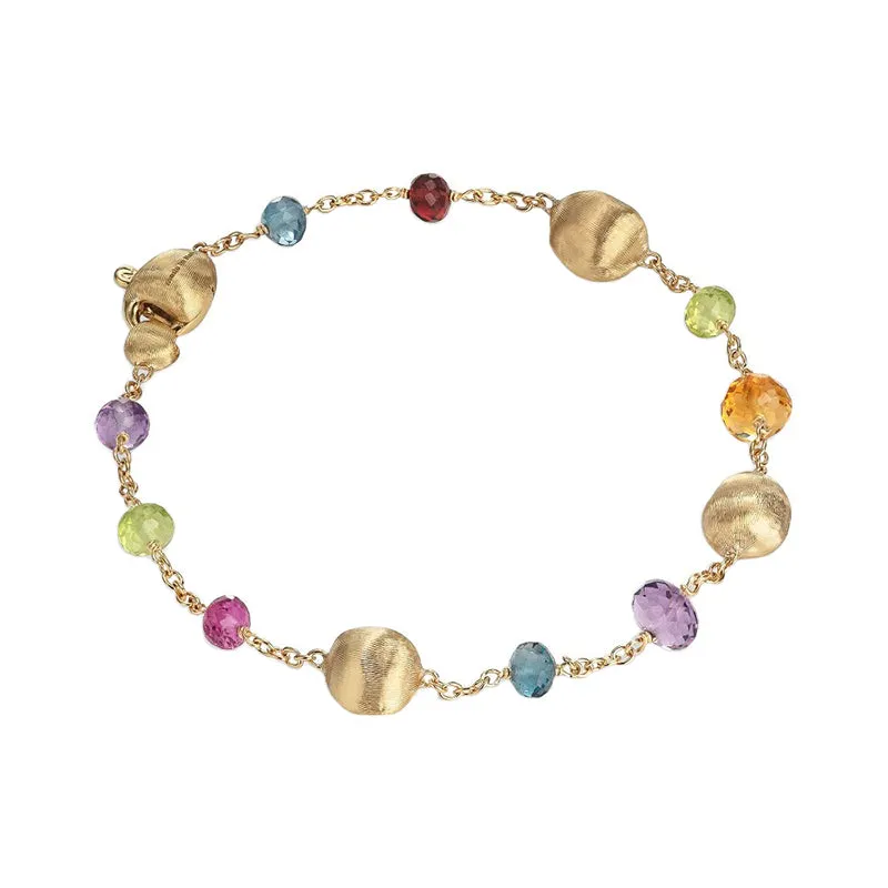 Marco Bicego Africa 18ct Yellow Gold Mixed Stone Bracelet sold by Jura Watches