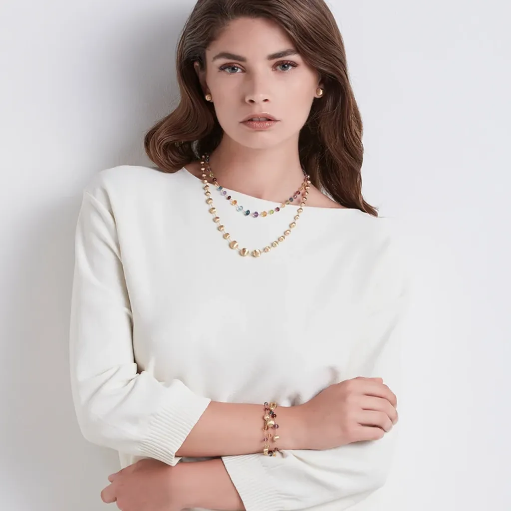 Marco Bicego Africa 18ct Yellow Gold Mixed Stone Bracelet sold by Jura Watches product image thumbnail 2