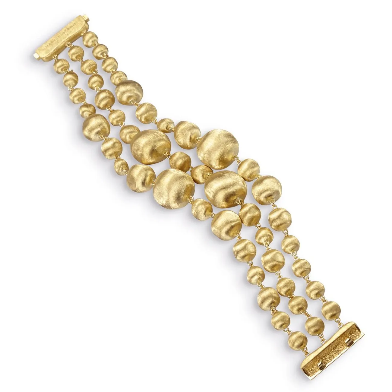 Marco Bicego Africa 18ct Yellow Gold Three Strand Bracelet sold by Jura Watches