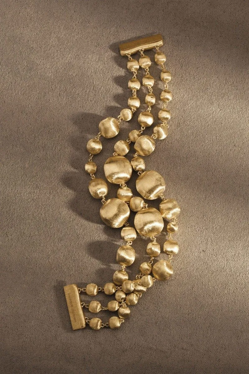Marco Bicego Africa 18ct Yellow Gold Three Strand Bracelet sold by Jura Watches product image thumbnail 2
