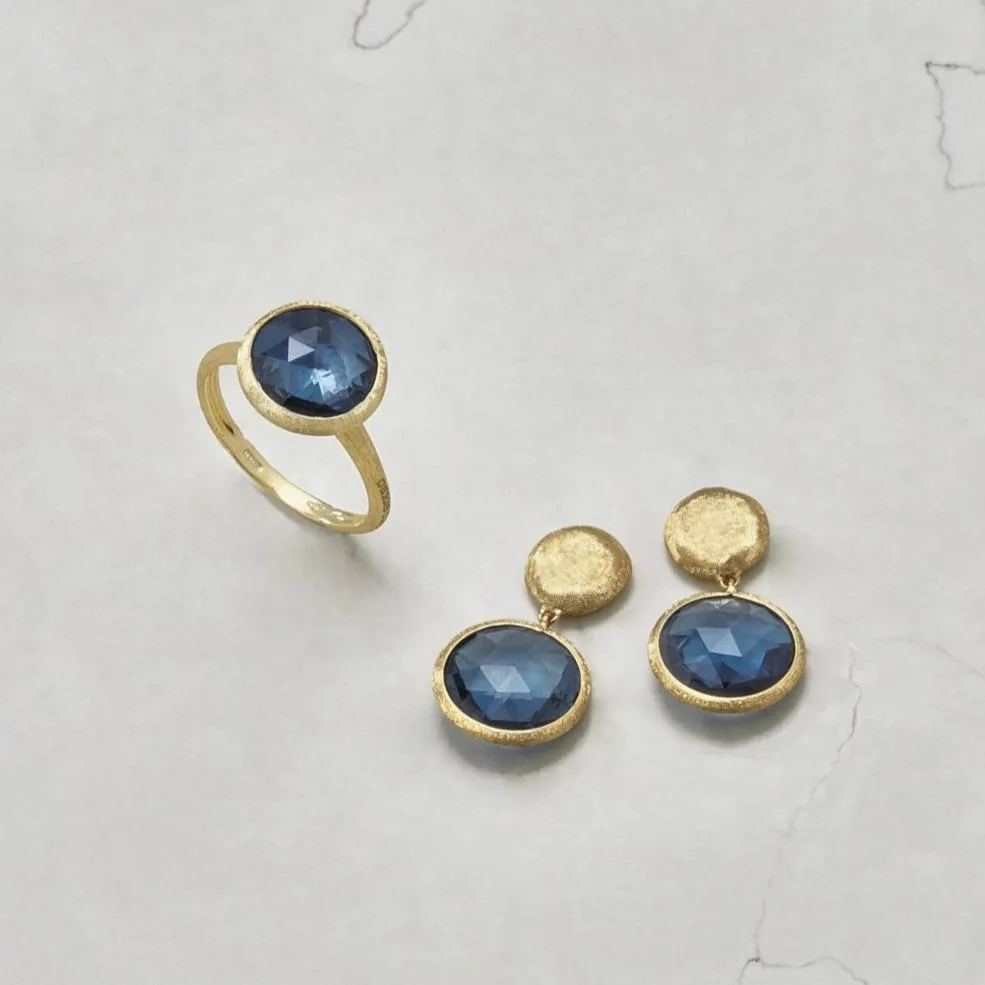 Marco Bicego Jaipur 18ct Yellow Gold Blue Topaz Ring sold by Jura Watches product image thumbnail 2