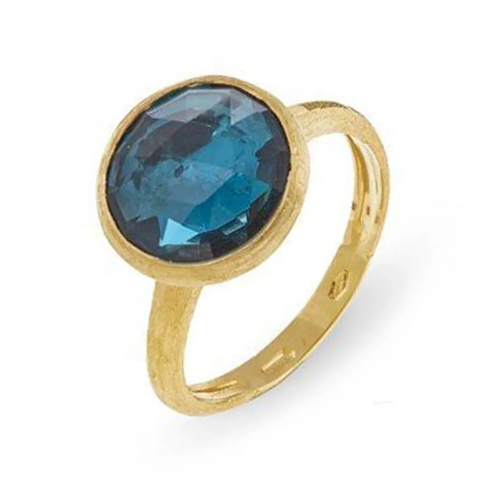 Marco Bicego Jaipur 18ct Yellow Gold Blue Topaz Ring sold by Jura Watches product image thumbnail 3