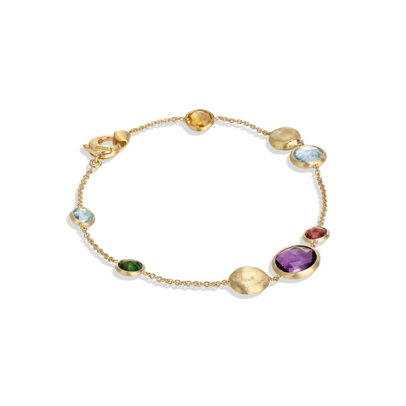 Marco Bicego Jaipur 18ct Yellow Gold Mixed Stone Bracelet sold by Jura Watches
