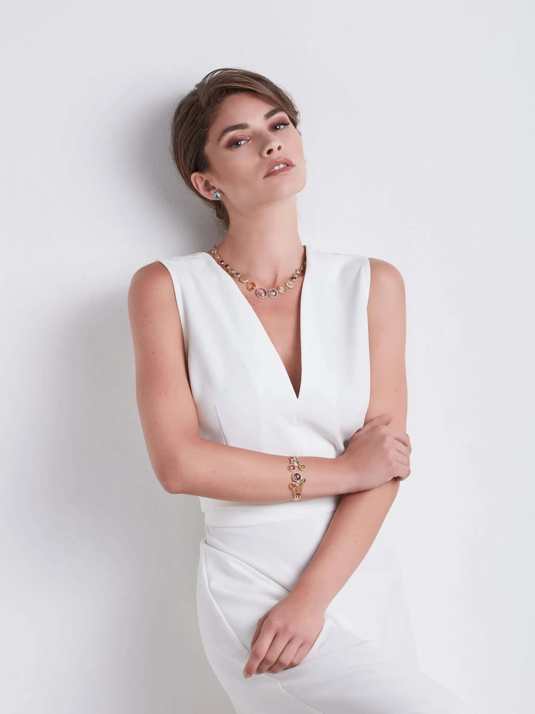 Marco Bicego Jaipur 18ct Yellow Gold Mixed Stone Bangle sold by Jura Watches product image thumbnail 2