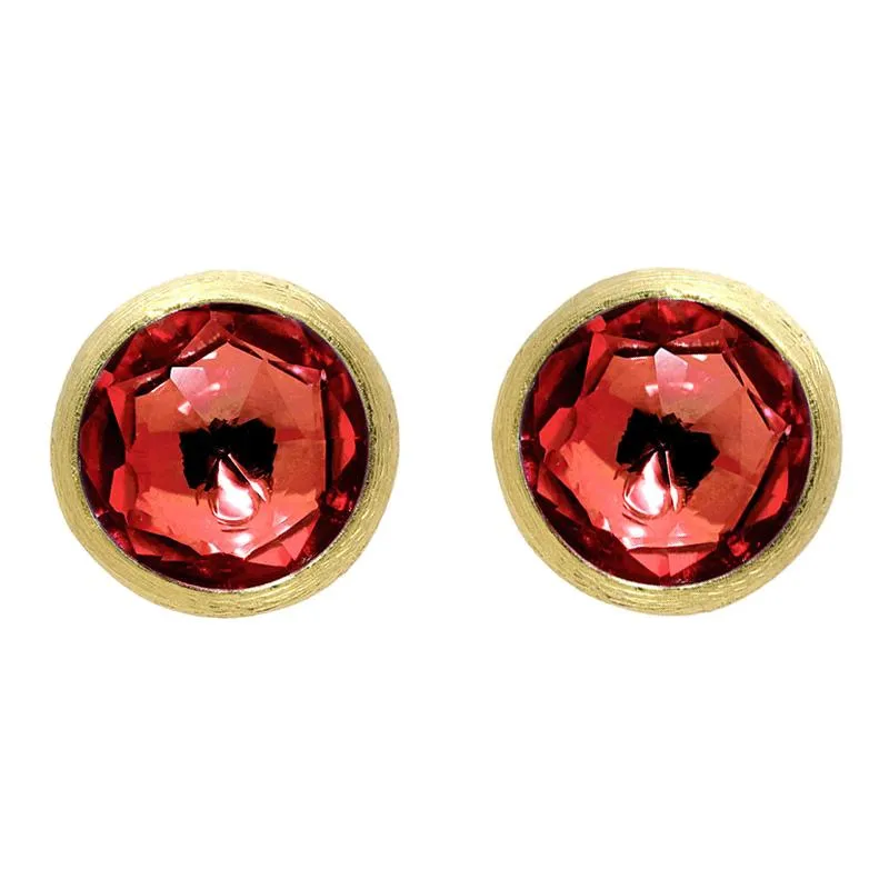 Marco Bicego Jaipur 18ct Yellow Gold Garnet Stud Earrings sold by Jura Watches
