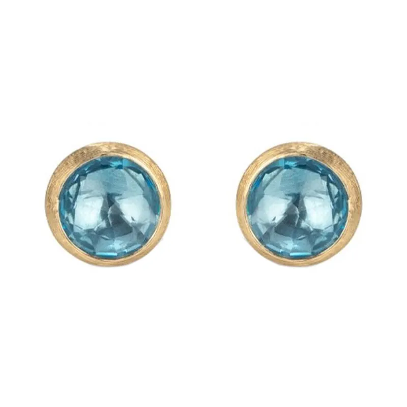 Marco Bicego Jaipur 18ct Yellow Gold Blue Topaz Stud Earrings sold by Jura Watches