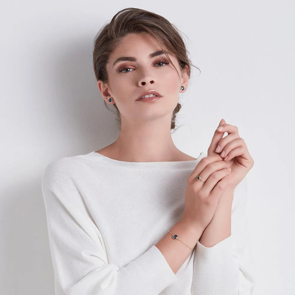 Marco Bicego Jaipur 18ct Yellow Gold London Blue Topaz Stud Earrings sold by Jura Watches product image thumbnail 4