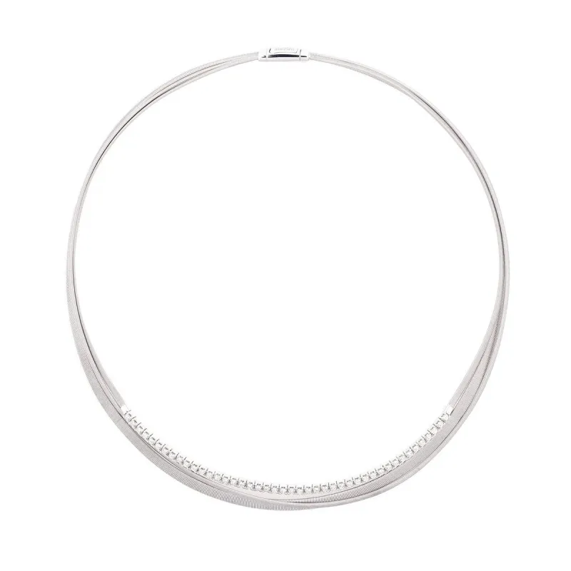 Marco Bicego Masai 18ct White Gold 1.32ct Diamond Collarette Necklace sold by Jura Watches