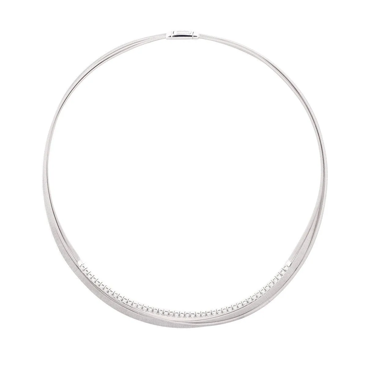 Marco Bicego Masai 18ct White Gold 1.32ct Diamond Collarette Necklace sold by Jura Watches