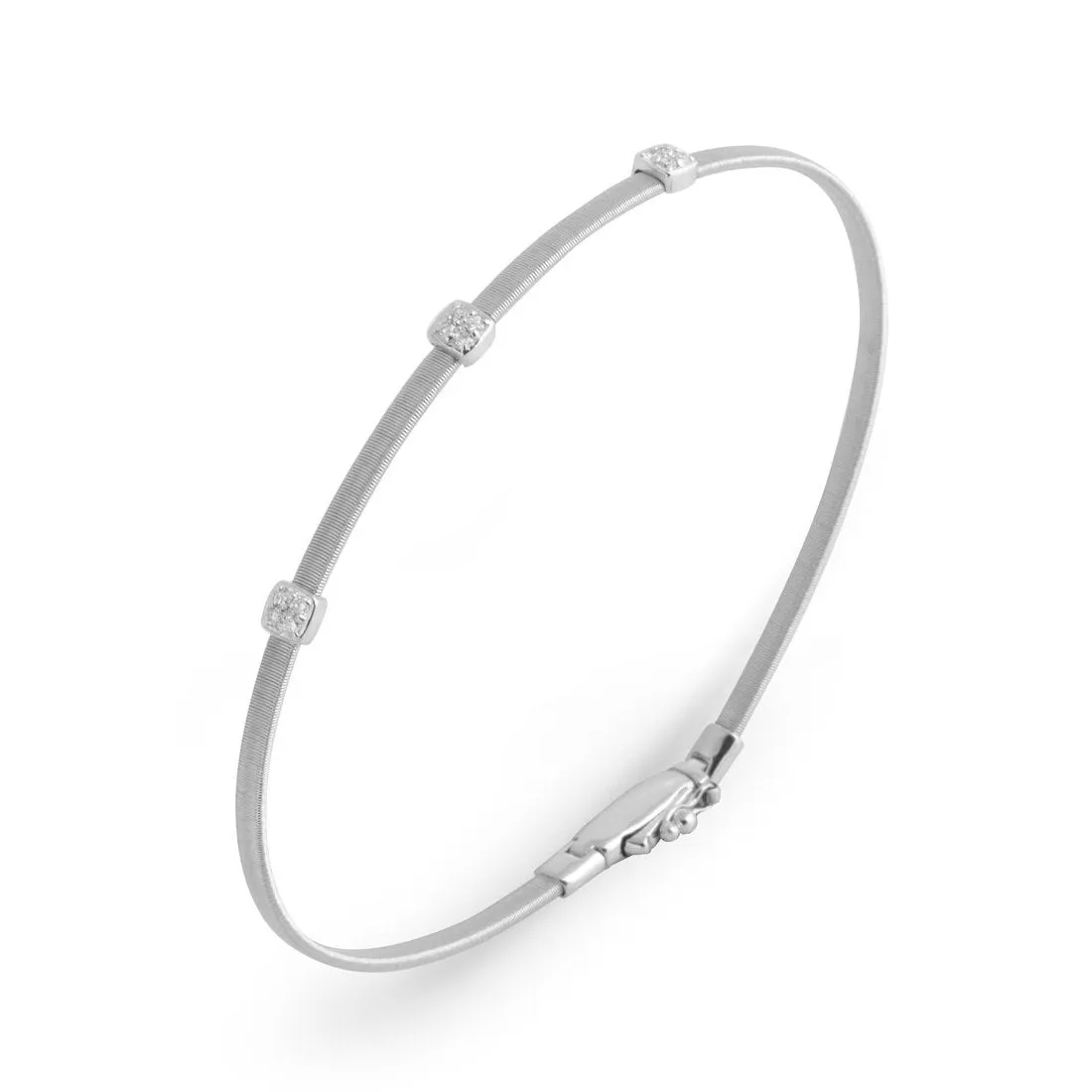 Marco Bicego Masai 18ct White Gold 0.09ct Diamond Bracelet sold by Jura Watches