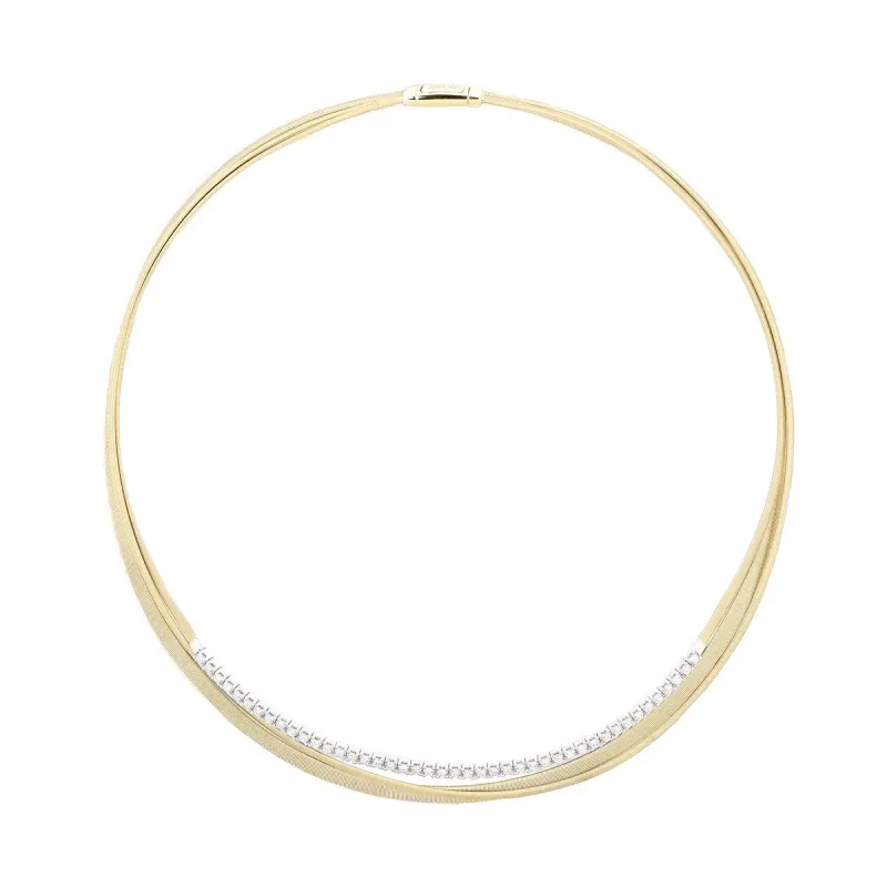 Marco Bicego Masai 18ct Yellow Gold 1.32ct Diamond Collarette Necklace sold by Jura Watches
