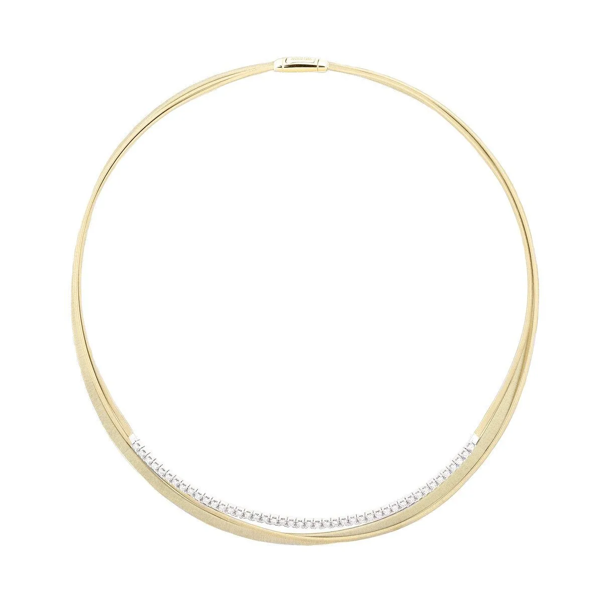 Marco Bicego Masai 18ct Yellow Gold 1.32ct Diamond Collarette Necklace sold by Jura Watches