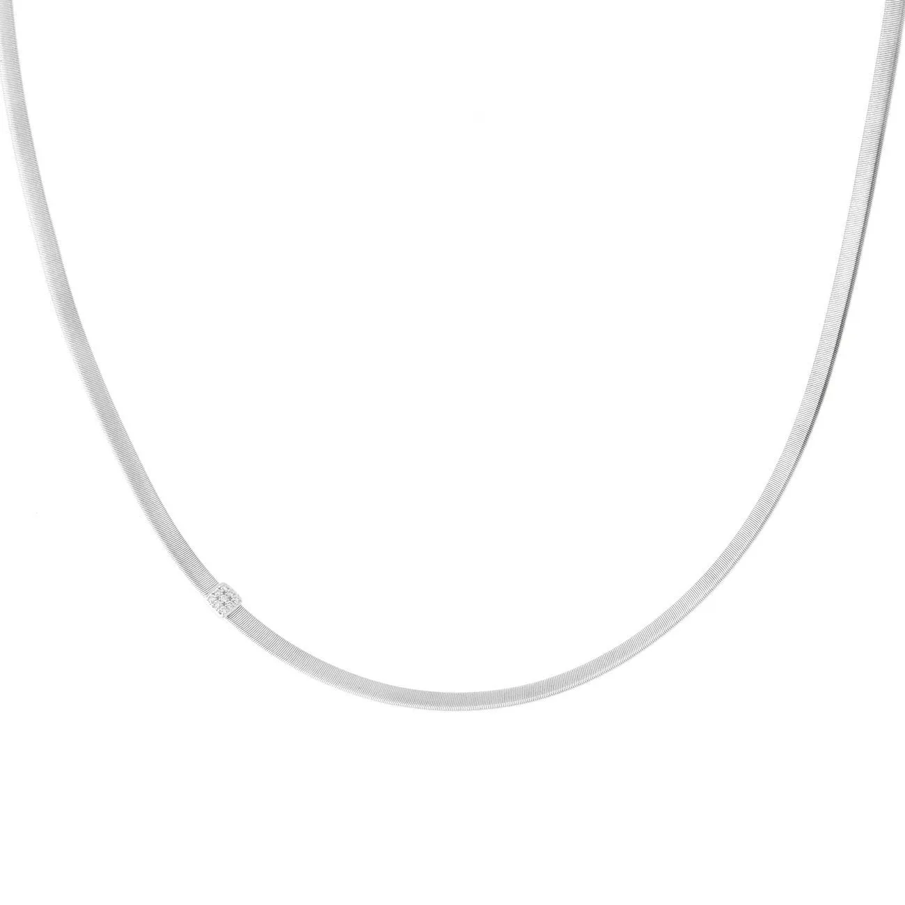 Marco Bicego Masai 18ct White Gold 0.07ct Diamond Necklace sold by Jura Watches