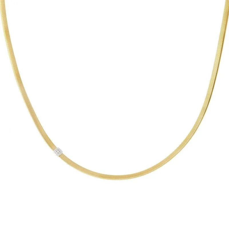 Marco Bicego Masai 18ct Yellow Gold 0.07ct Diamond Necklace sold by Jura Watches