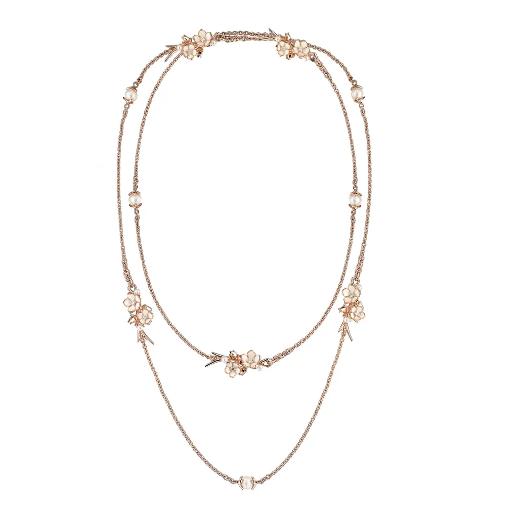 Shaun Leane Cherry Blossom 18ct Rose Gold Plated Sterling Silver Diamond Necklace D sold by Jura Watches product image thumbnail 2