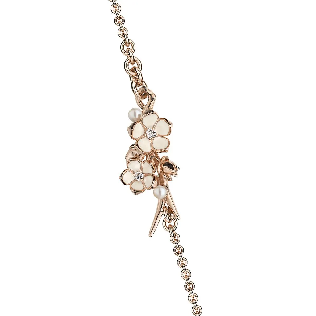 Shaun Leane Cherry Blossom 18ct Rose Gold Plated Sterling Silver Diamond Necklace D sold by Jura Watches product image thumbnail 3