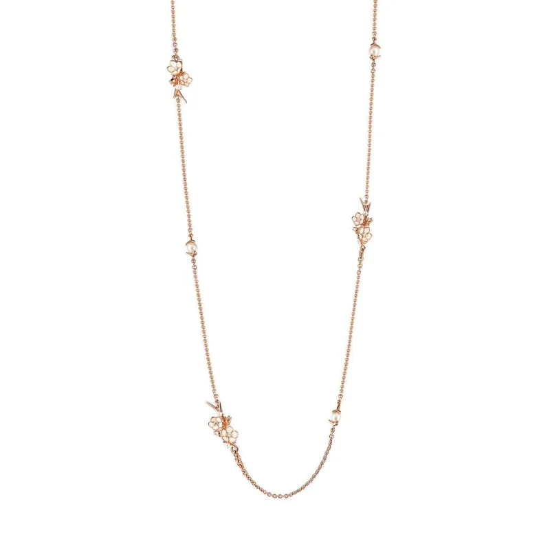 Shaun Leane Cherry Blossom 18ct Rose Gold Plated Sterling Silver Diamond Necklace D sold by Jura Watches