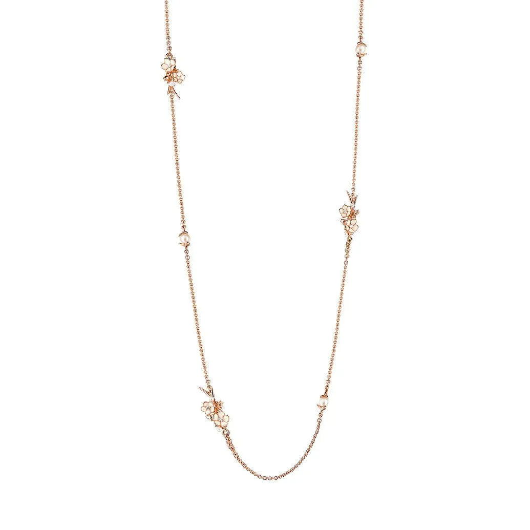 Shaun Leane Cherry Blossom 18ct Rose Gold Plated Sterling Silver Diamond Necklace D sold by Jura Watches