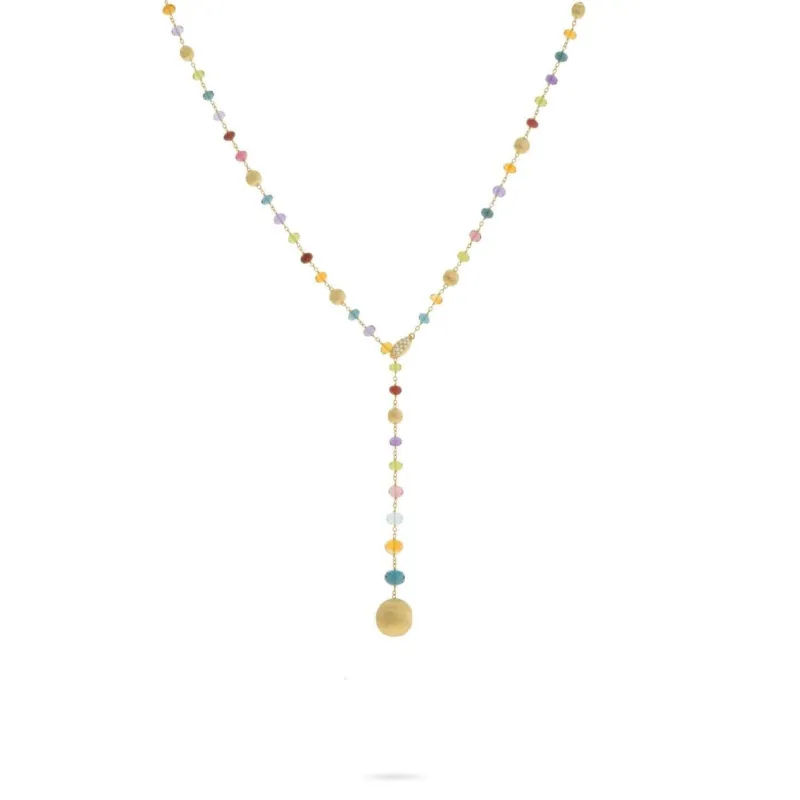 Marco Bicego Africa 18ct Yellow Gold Diamond Mixed Stone Necklet sold by Jura Watches