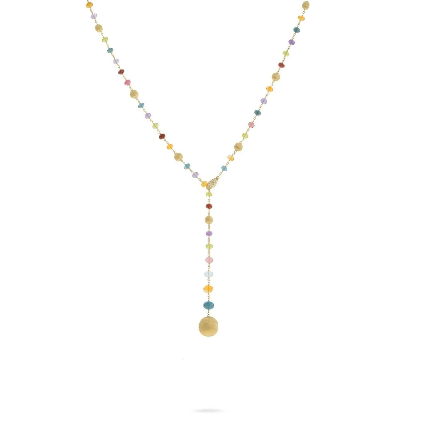 Marco Bicego Africa 18ct Yellow Gold Diamond Mixed Stone Necklet sold by Jura Watches