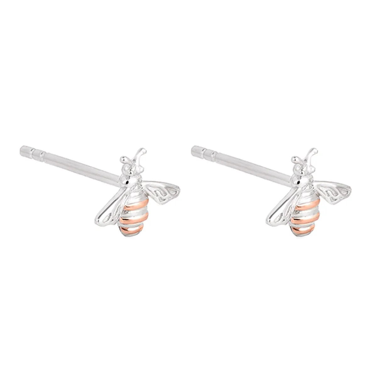 Clogau Honey Bee Sterling Silver 9ct Rose Gold Stud Earrings sold by Jura Watches product image thumbnail 2