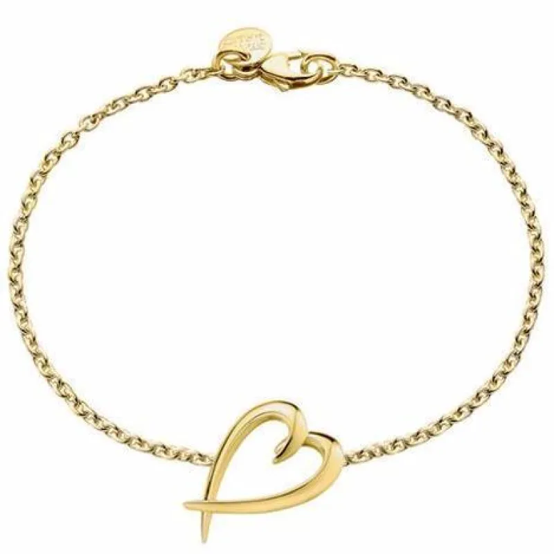 Shaun Leane Signature 18ct Yellow Gold Plated Sterling Silver Heart Bracelet sold by Jura Watches