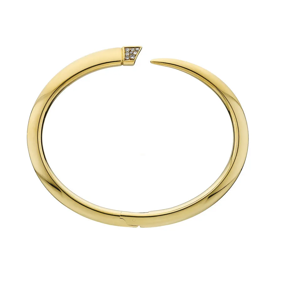 Shaun Leane Sabre 18ct Yellow Gold Plated Sterling Silver Diamond Tusk Bangle sold by Jura Watches product image thumbnail 2