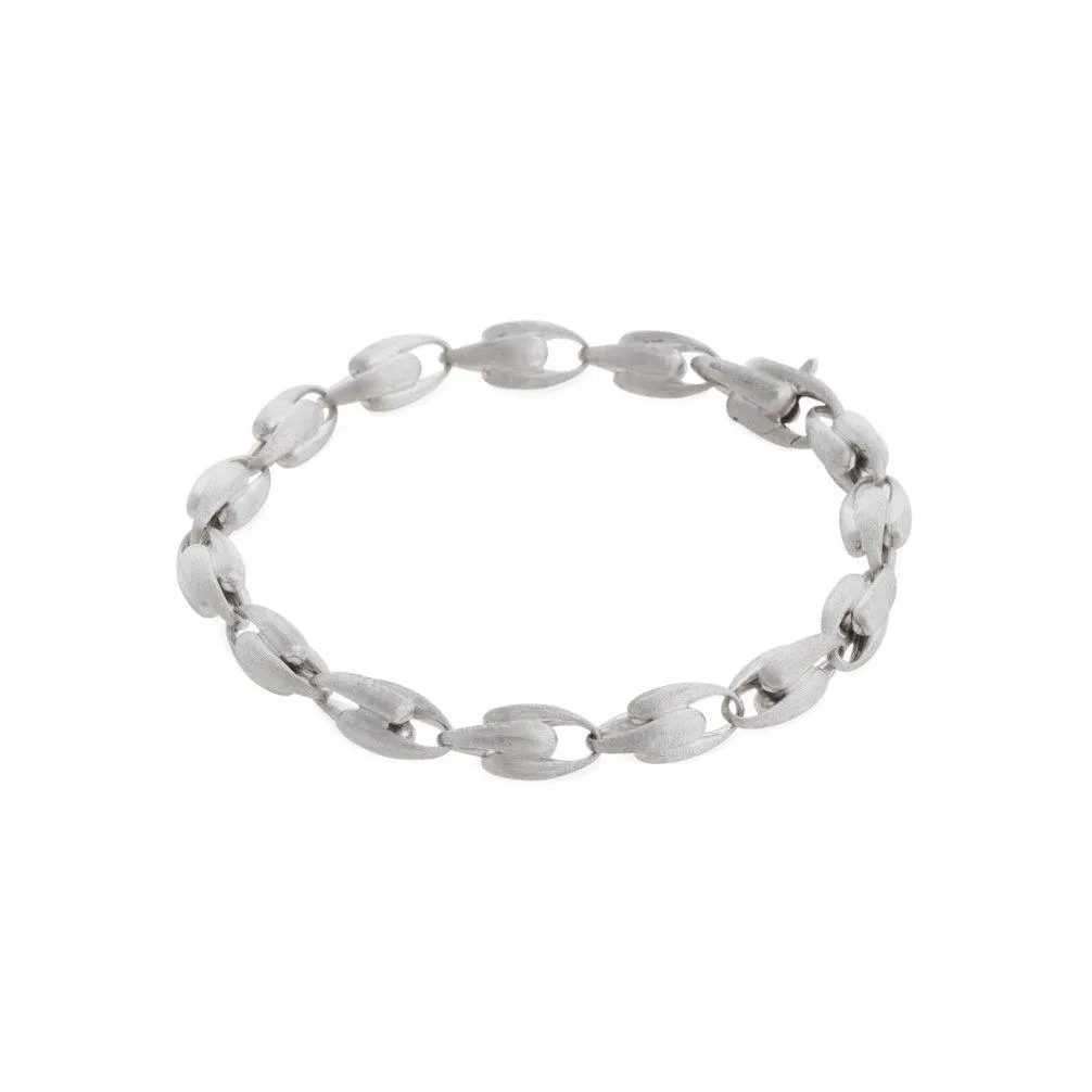 Marco Bicego Lucia 18ct White Gold Small Link Bracelet sold by Jura Watches