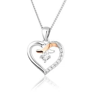 Clogau Kiss 9ct Rose Gold Sterling Silver Pendant sold by Jura Watches