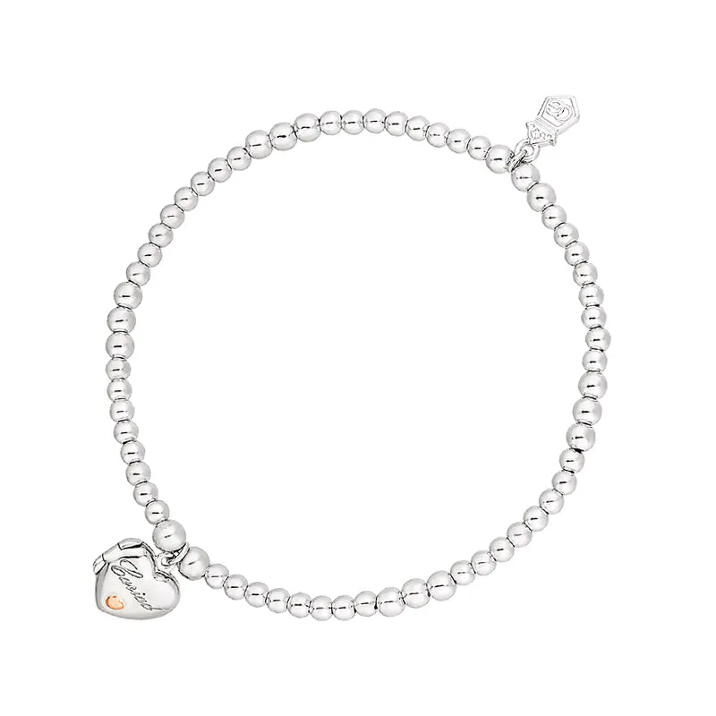 Clogau Affinity Sterling Silver Heart Beaded Bracelet sold by Jura Watches