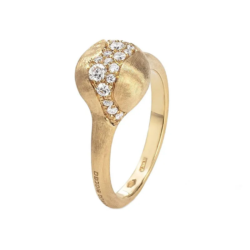 Marco Bicego Africa 18ct Yellow Gold 0.29ct Diamond Medium Ring sold by Jura Watches