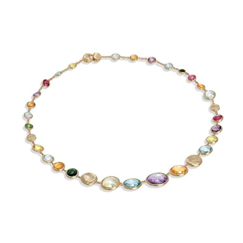 Marco Bicego Jaipur 18ct Yellow Gold Mixed Multi Stone Necklace sold by Jura Watches