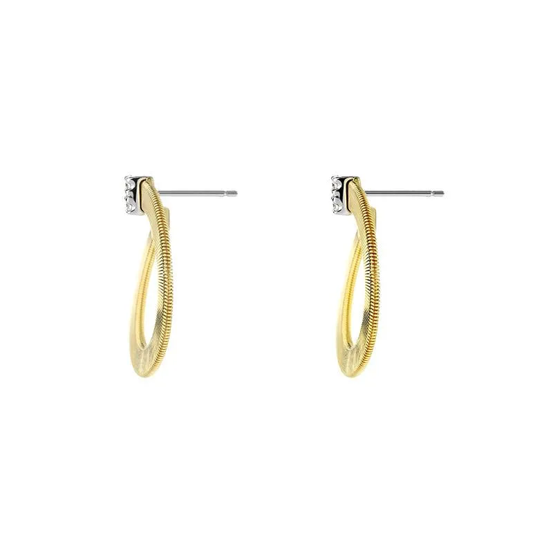 Marco Bicego Masai 18ct Yellow Gold 0.12ct Diamond Loop Earrings sold by Jura Watches product image thumbnail 2