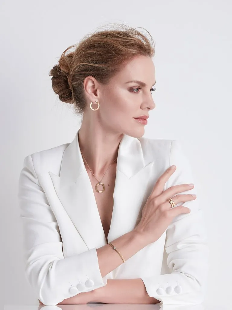 Marco Bicego Masai 18ct Yellow Gold 0.12ct Diamond Loop Earrings sold by Jura Watches product image thumbnail 3