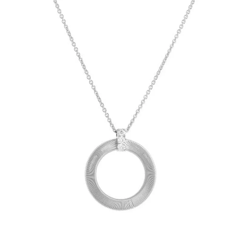 Marco Bicego Masai 18ct White Gold Diamond Round Necklace sold by Jura Watches